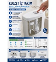 Klozet Rezervuar İç Takımı Basmalı Sistem Ayarlanabilir Şamandıralı Su Tahliye Mekanizması