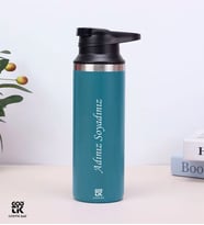 Kişiye Özel Stanley Tarzı Japon Model Tutma Özellikli 500 ML Paslanmaz Çelik Termos Mat Mavil Renk - GDTK-90021