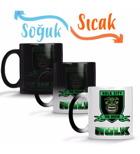 Hulk Modelo 6 Sihirli Kupa Bardak Porselen