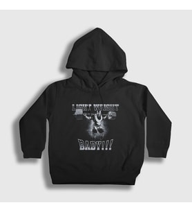 Presmono Unisex Çocuk Siyah Light Weight Baby Gym Spor Ronnie Coleman Kapüşonlu Sweatshirt 360172tt