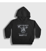 Presmono Unisex Çocuk Siyah Light Weight Baby Gym Spor Ronnie Coleman Kapüşonlu Sweatshirt 360172tt