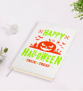 BK Gift Happy Halloween Tasarımlı Beyaz Defter-8