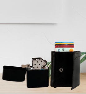 Mekanizmalı Çüzdan Ve Zippo Çakmak