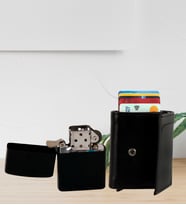 Mekanizmalı Çüzdan Ve Zippo Çakmak