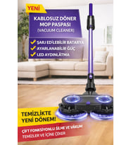 JASPER MİNİSAN Şarjlı Kablosuz Mop Paspas MNSN-01 (Gri)