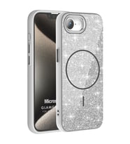 Microsonic Apple iPhone 16e Kılıf GlamGrip Luxe Gümüş (Gümüş)