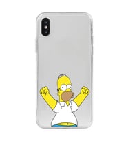 Iphone X ve XS Uyumlu Simpson Tasarımlı Şeffaf Telefon Kılıfı