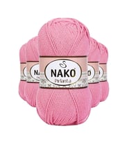5 Adet Pırlanta Amigurumi El Örgü İpi Yünü Pembe 6740