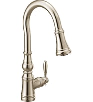 Moen Weymouth Cilalı Nikel Tek Saplı Açılır Mutfak Bar Musluğu, Power Boost, S53004Nl