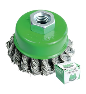 Fixonic Eratool ERA10169 75mm Burmalı Çanak Fırça Paslanmaz Telli (Gri)