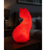 MYCRAFT3D Dekoratif Kedi Figürlü Gece Lambası 3D Yazıcı Baskı Hediyelik Masa Lambası Aydınlatma 23cm