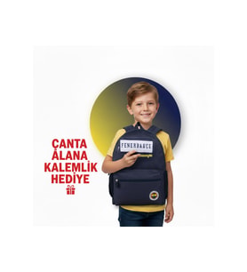 FENERBAHÇE LACİVERT OKUL ÇANTASI FENERBAHÇE LOGOLU KALEMLİK HEDİYELİ