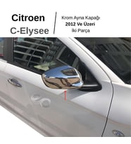 Citroen C-Elysee Krom Ayna Kapağı 2 prç. 2012 ve üzeri P.Çelik