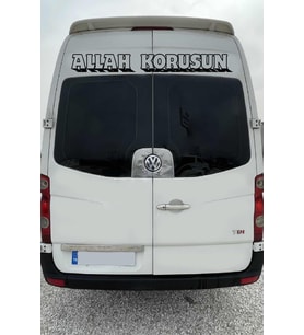 Allah Korusun Kamyon-Ticari-Servis-Dolmuş-Panelvan Arkası Yazı Sticker 120*15 Cm