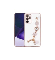 Samsung Galaxy Note 20 Ultra Uyumlu Kılıf El Tutamaçlı Kamera Korumalı Zore Taka Silikon Kapak (Beyaz)