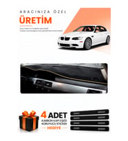BMW E90 (2005-2013) Uyumlu Torpido Koruma Örtüsü Oto Kılıfı - Siyah Bej