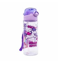 Hello Kitty Şeffaf Matara 500ml - Hello Kitty Çocuk Suluk - Lisanslı Hello Kitty Matara Pipetli Suluk (Karışık)