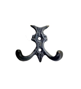 Antika Tarz Dekoratif Pirinç Koç Çiftli Askı - 50x55mm, Oksit