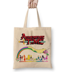 Adventure Time Finn Jake Princess Bubblegum Marceline Martin Mertens Flame Princesss Bez Çanta Uzun Saplı
