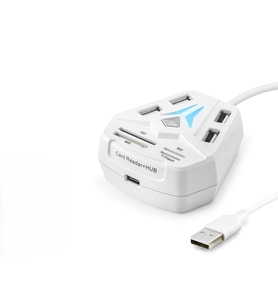Usb Hub Kart Okuyucu 8 Port Beyaz A068W