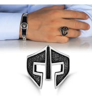 Özel Miğfer Tasarımlı 925 Ayar Gümüş Yüzük