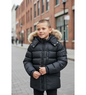 Erkek Çocuk Şişme Mont 51334 (Siyah)