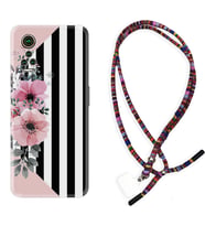 General Mobile GM 21 Pro GM 22 Pro Plus Kılıf Boyun Asklı Rasta Silikon Flowers 4 1390
