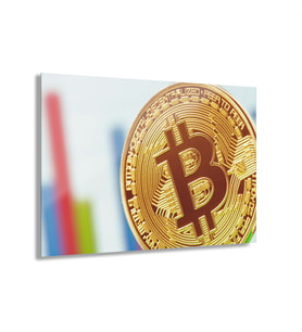 LEYLASER  Bitcoin Kripto BTC Crypto Para 4 Cam Tablo Duvar Dekoru