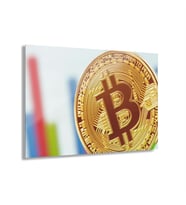 LEYLASER  Bitcoin Kripto BTC Crypto Para 4 Cam Tablo Duvar Dekoru