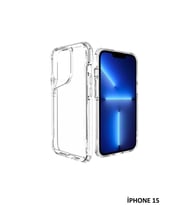 iPhone 15 Kılıf Kamera Çıkıntılı Şeffaf Darbe Emici Sert Silikon Telefon Kılıfı T-Max