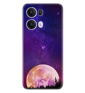 Oppo Reno 13F Kılıf Boutique Baskılı Resimli Mor Ay Pcode -025