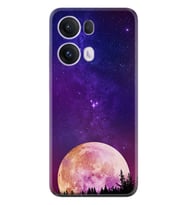 Oppo Reno 13F Kılıf Boutique Baskılı Resimli Mor Ay Pcode -025