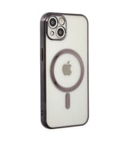 Apple İphone 14 Plus Kılıf Magneticsafe Lazer Silikon - Siyah