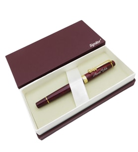 Signator® ST161 Bordo Ahşap Metal Roller Kalem  İsme Özel Kalem (Karışık)