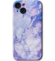 İphone 15 Kılıf HD Desen Baskılı Kılıf - Spots Lilac