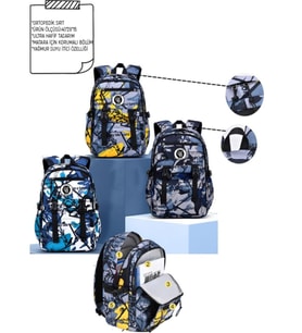Color Bags Su Geçirmez Okul Çantası B19 Asorti