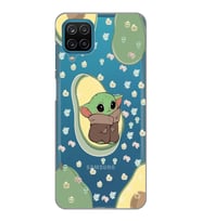 Samsung Galaxy A12/M12 Uyumlu Baby Yoda Desenli Şeffaf Telefon Kılıfı