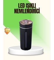 LED Işıklı Aromaterapi Hava Nemlendirici Ultrasonik Sessiz Nem Ayarı