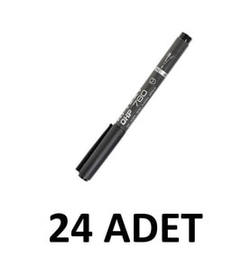 24 Adet Ohp Asetat Kalemi Siyah 780-SM M Uçlu Permanent