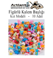 Kalem Başlığı Figürlü 10 Adet Kalem Süsü Erkekler İçin Değişik Karkatür Hayvan Silikon Kalem Başlığı Sevimli Kalem Başlıkları (Çok Renkli)