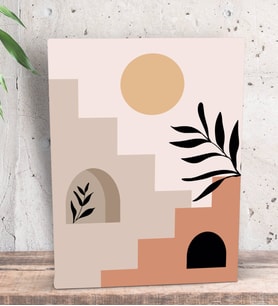 BK Gift Minimalist Landscape Tasarımlı Dekoratif Mini Kanvas Tablo 15x20cm-3