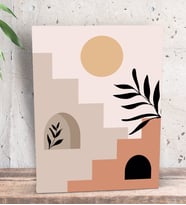 BK Gift Minimalist Landscape Tasarımlı Dekoratif Mini Kanvas Tablo 15x20cm-3