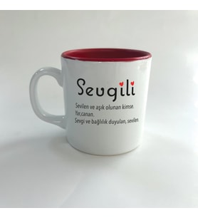 Sevgili Baskılı Kırmızı Multi Kupa