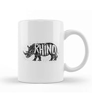 Dabbing Rhino Rhinoceros Dab Animal 02 Kupa Bardak Porselen
