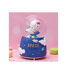 Hello Kitty Uzayda Büyük Boy Kar Küresi Işıklı, Müzikli, Püskürtmeli, 16X12 (Mavi)