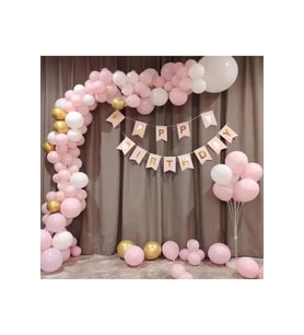 Çıtıpıtıstore Pembe Doğum Günü Balon Seti