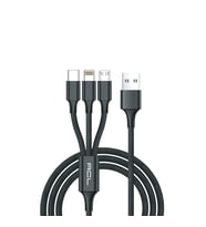 Zuidid ACK-47 3in1 Lightning, Micro, Type-C Metal Başlık USB Şarj Kablosu