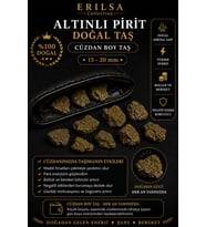 Sertifikalı Altınlı Pirit Cüzdan Taşı Kütle 15-20 mm Doğal Taş Kütle Bereket Taşı