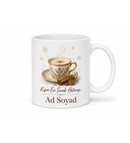 Sıcacık Salep ve Tarçın Çubukları Görseli Kış Hatırası Kupa Bardak Hediye