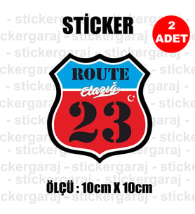 23 elazığ memleket rota gidiş etiket sticker çıkartma - 2 adet - motosiklet araba otomobil kamyon kamyonet cam uyumlu